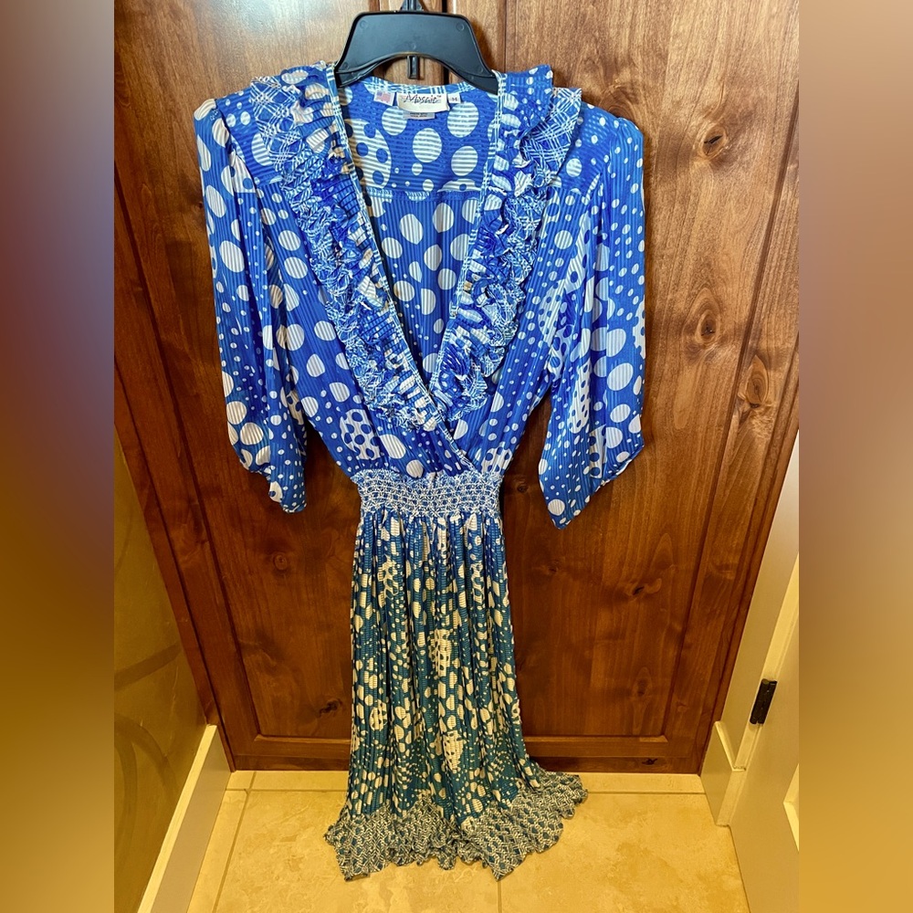 1980s Mosaic dress